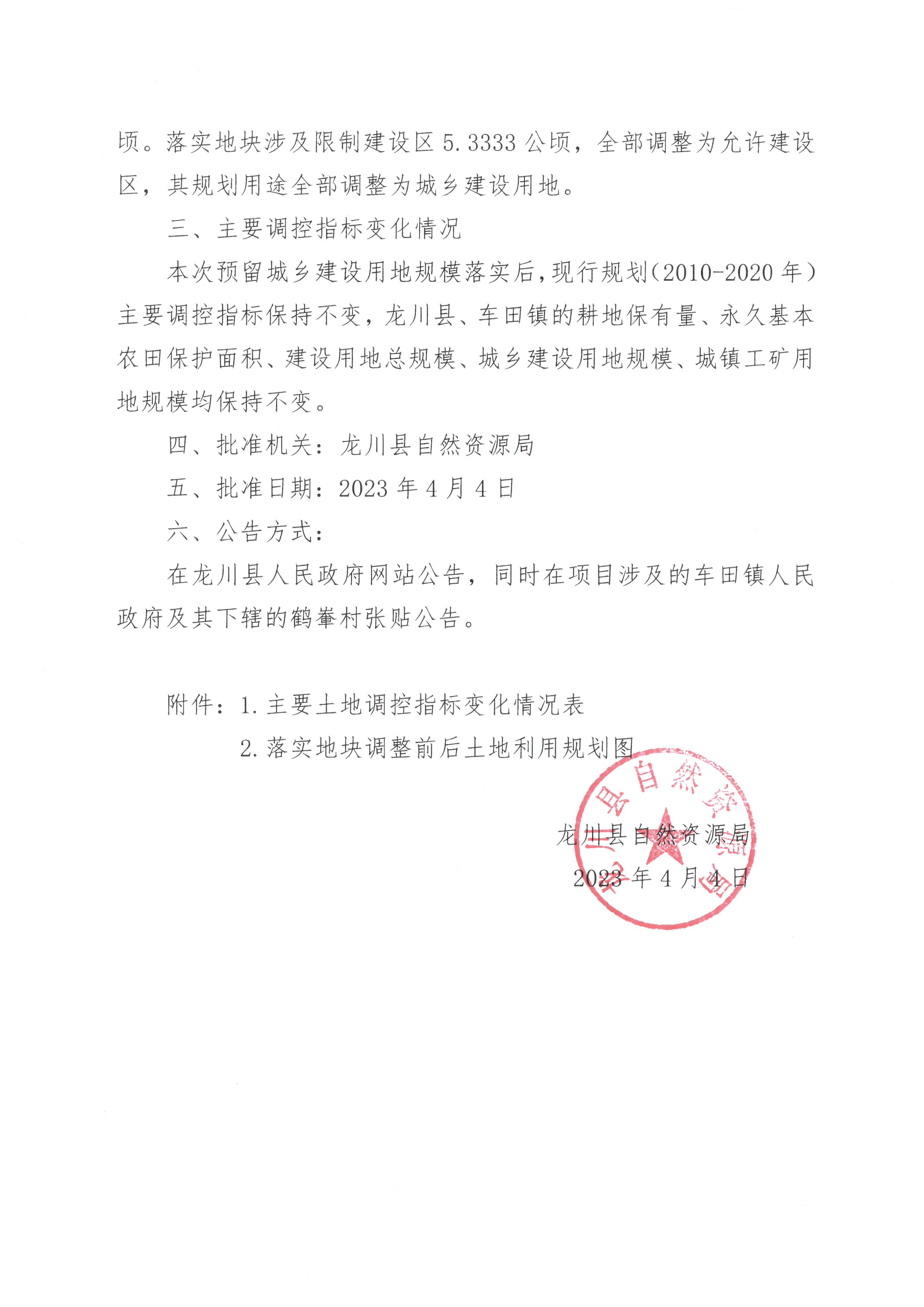 關(guān)于《河源市龍川縣預(yù)留城鄉(xiāng)建設(shè)用地規(guī)模使用審批表（車(chē)田鎮(zhèn)鶴輋村）》成果的公告-2.jpg