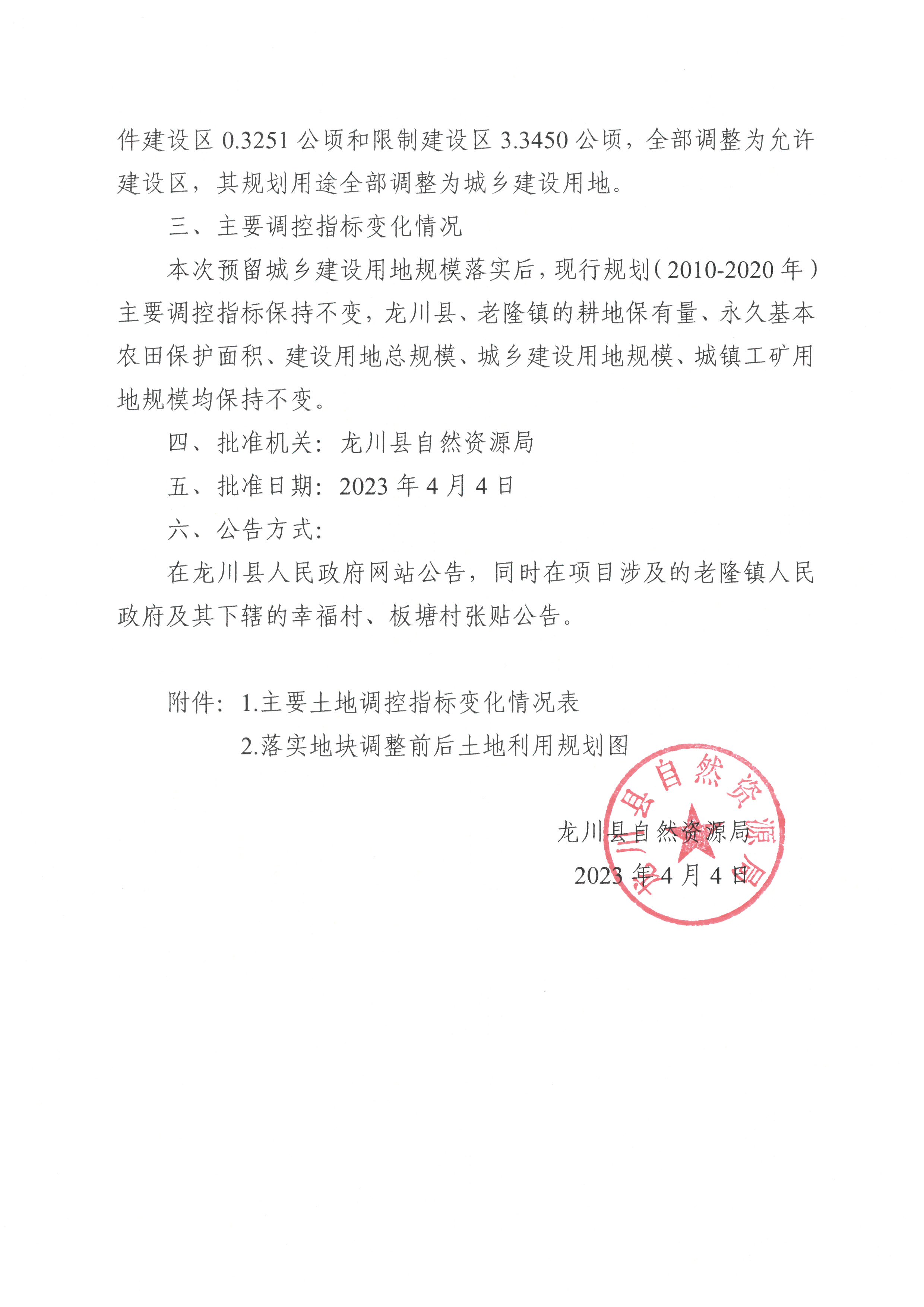 關(guān)于《河源市龍川縣預(yù)留城鄉(xiāng)建設(shè)用地規(guī)模使用審批表（老隆鎮(zhèn)幸福村、板塘村）》成果的公告-2.jpg